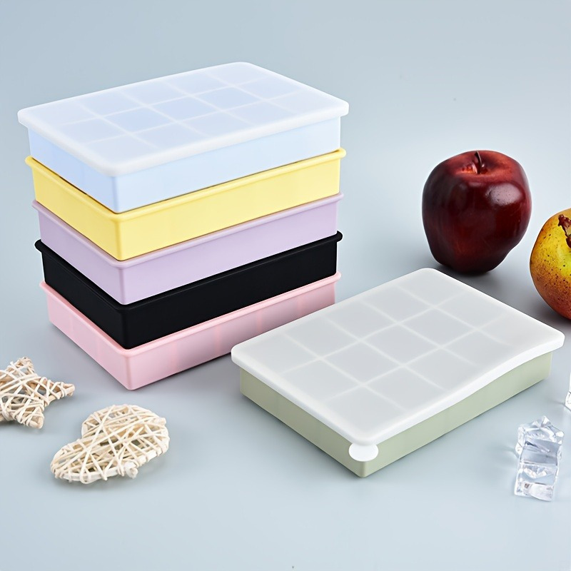 Freezer Tray Baby - 15-compartment silicone ice cube tray with