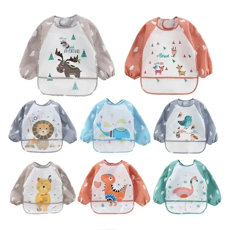 Bib Long Sleeve - 1/2Pcs Baby Long Sleeve Scarf Waterproof