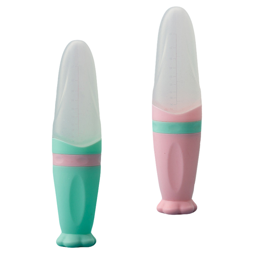 Baby Food Healthy - 2Pcs Infant Silicone Squeeze Feeder Rice