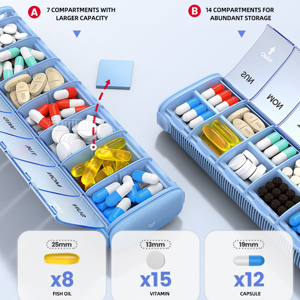 7-Day Aluminum Alloy Pill Case - First Food Jar recension och pris