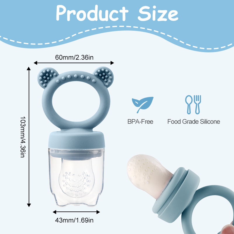 Silicone Bear Shaped Baby Frui - Baby Food Feeder recension och pris