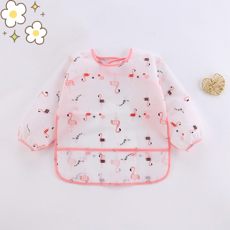 Baby Silicone Cartoon Bib 0-6  - Bib Long Sleeve recension och pris