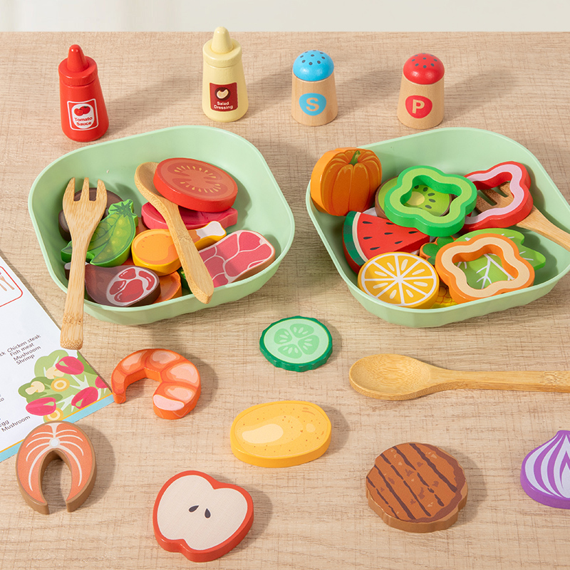 Wooden Simulation Salad Preten - Baby Food Under 1 Year recension och pris