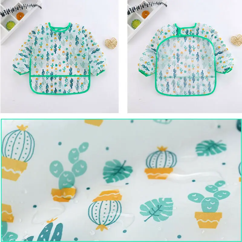 1Pcs Cute Baby Bibs Toddler Wa - Bib Long Sleeve recension och pris