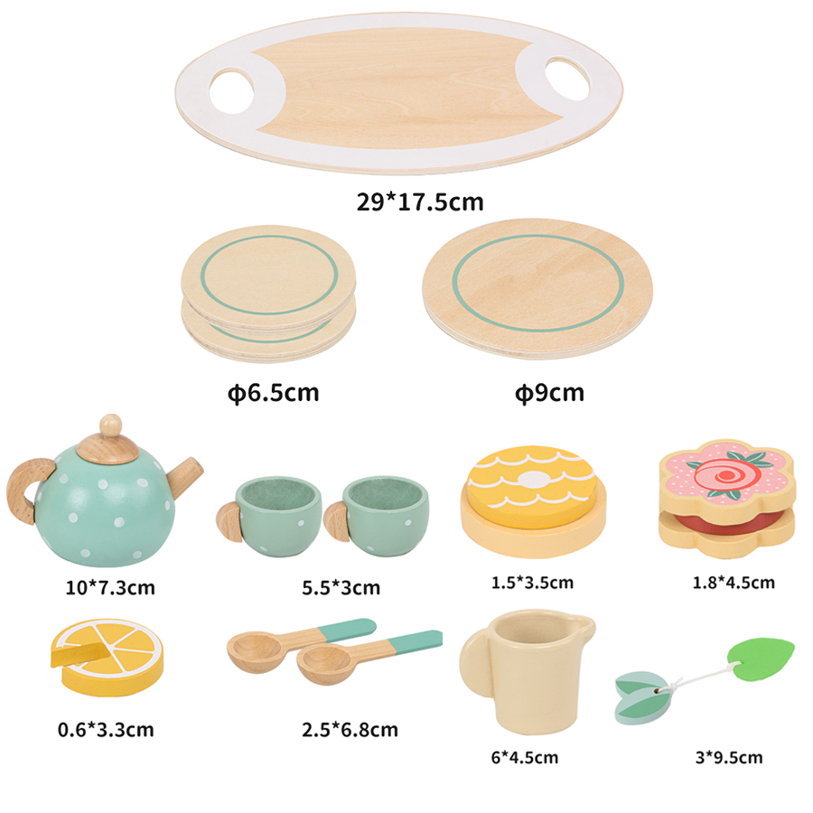 Wooden Afternoon Tea Set Toy P - Baby Food Under 1 Year recension och pris