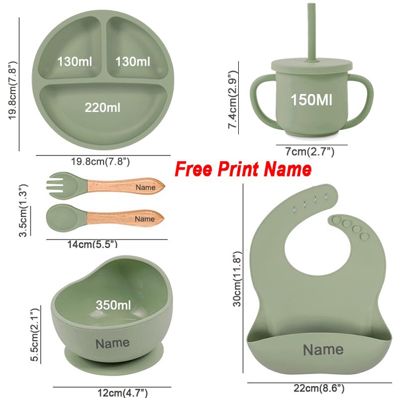 6Pcs Baby Feeding Set Free Per - Baby Food Name recension och pris