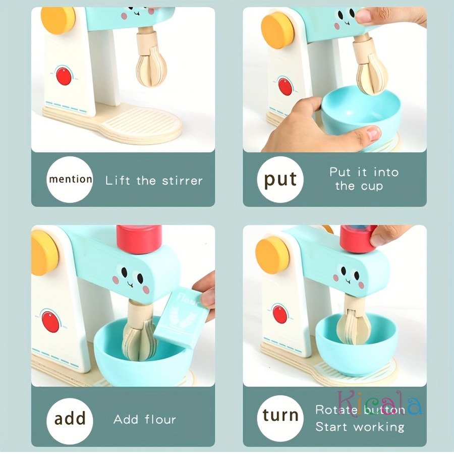 Wooden Kitchen Pretend Play To - Baby Food Under 1 Year recension och pris