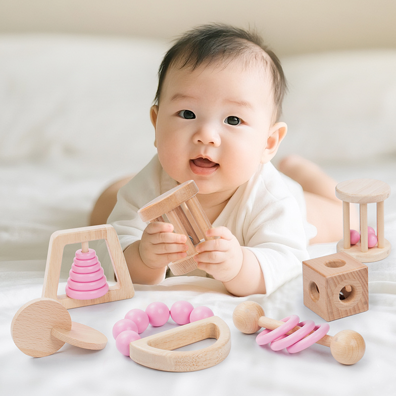 Montessori Wooden Toys Colorfu - Baby Food Under 1 Year recension och pris