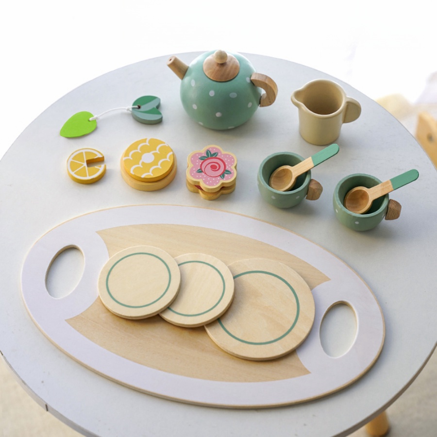 Wooden Tea Set For Little Girl - Baby Food Under 1 Year recension och pris
