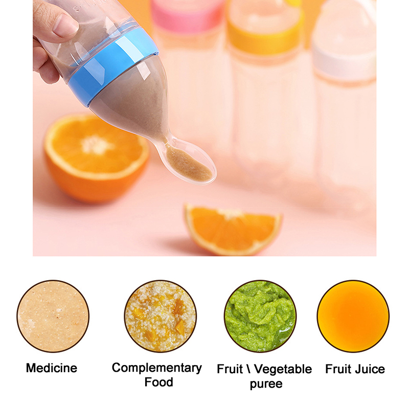Squeezing Feeding Bottle Silic - Baby Food Feeder recension och pris