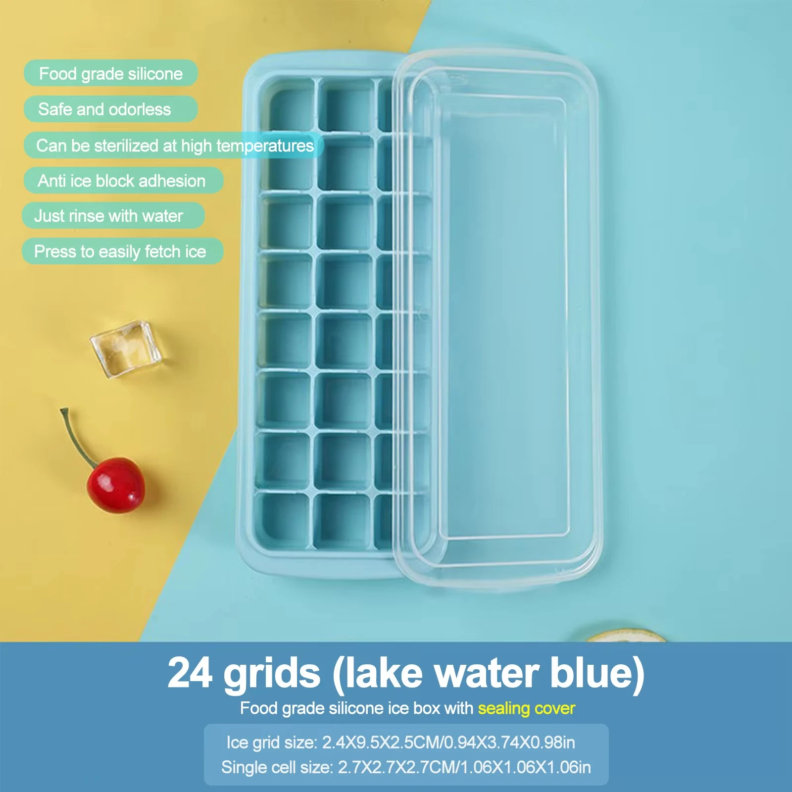 Silicone Ice Cubes Tray with L - Freezer Tray Baby recension och pris