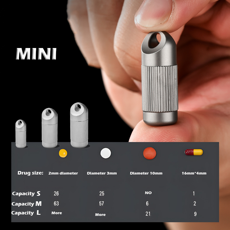 Titanium Alloy MINI Pill Box W - First Food Jar recension och pris