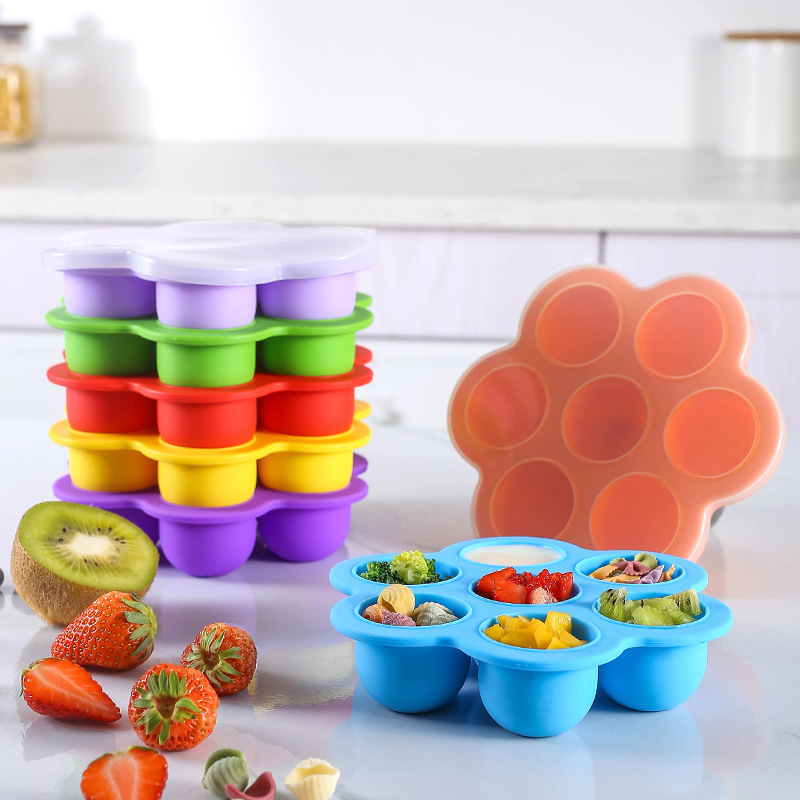 7 Holes Reusable Silicone Baby - Freezer Tray Baby recension och pris