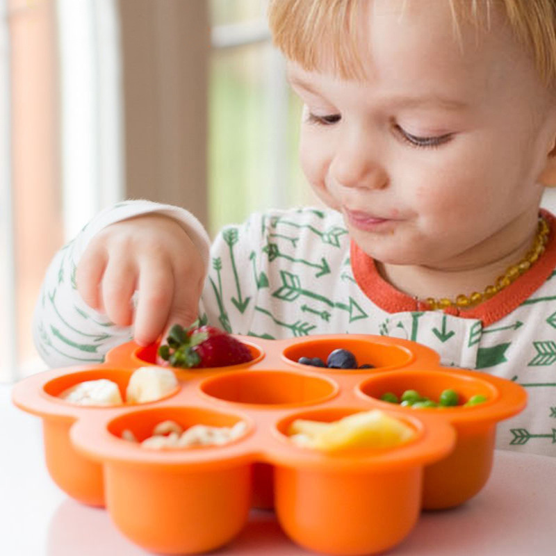 7 Holes Reusable Silicone Baby - Freezer Tray Baby recension och pris