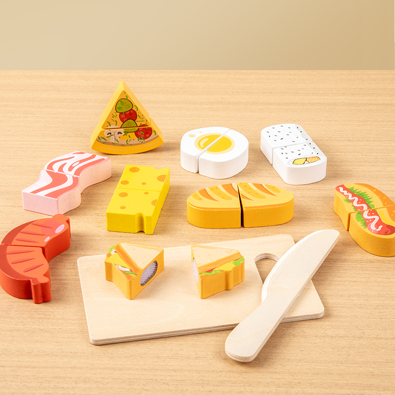 Wooden Kitchen Pretend Toy Sim - Baby Food Under 1 Year recension och pris