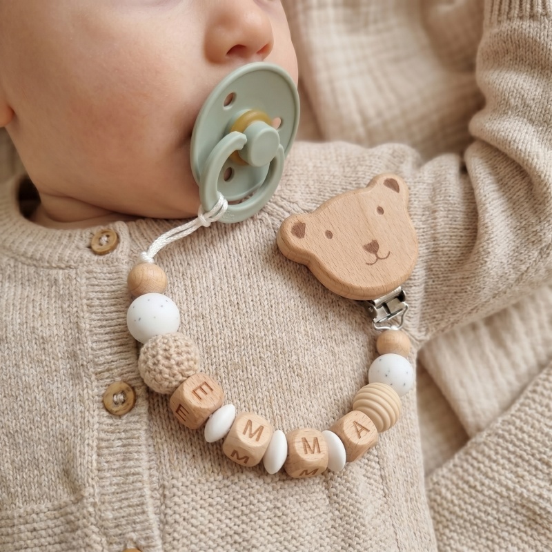 Personalized Pacifier Clip Cus - Baby Food Name recension och pris