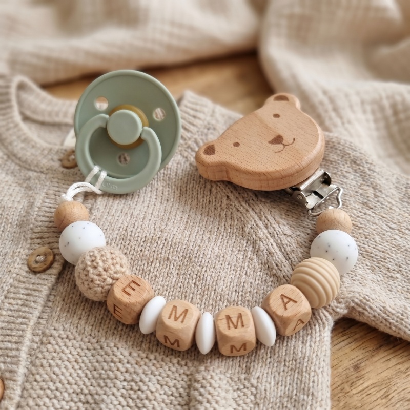 Personalized Pacifier Clip Cus - Baby Food Name recension och pris