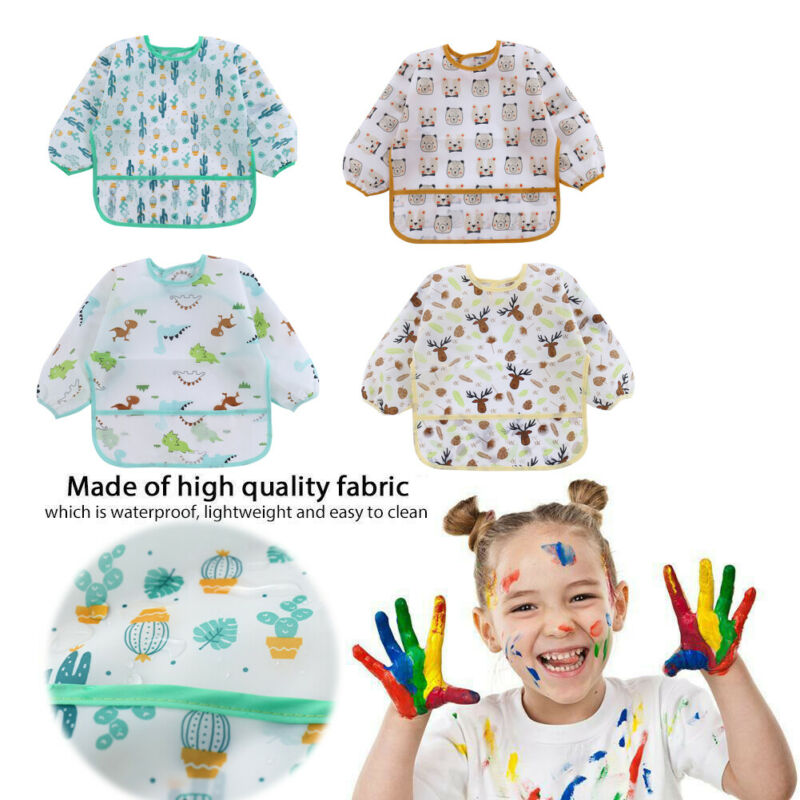 Baby Bibs New Cute Children Ba - Bib Long Sleeve recension och pris