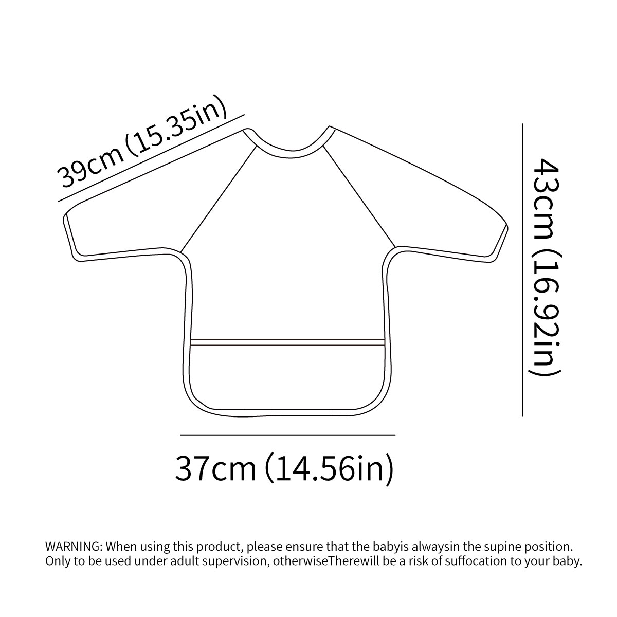 Long-Sleeve Baby Bib Machine W - Bib Long Sleeve recension och pris