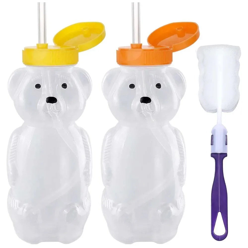 Honey Bear Straw Cups for Babi - Baby Food Bottle recension och pris