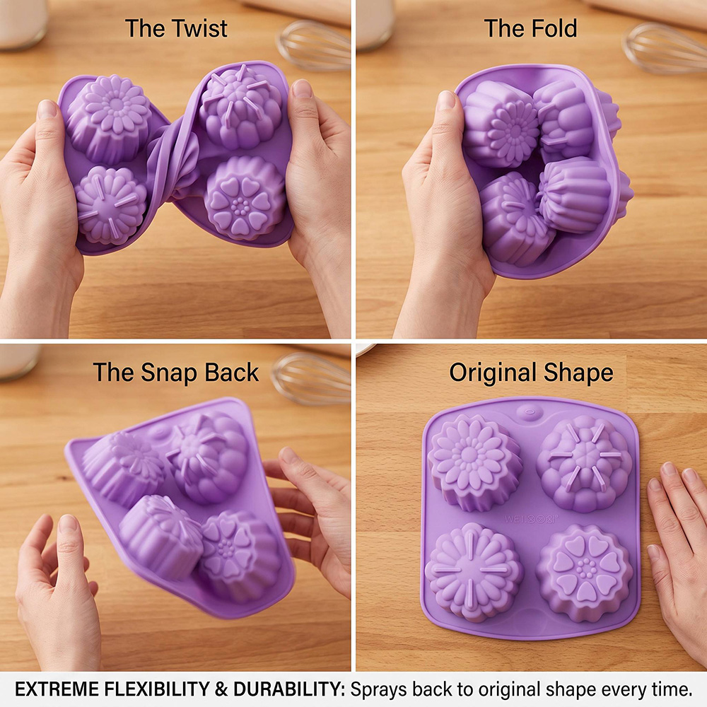 BPA Free 4-Hole Flower Shaped  - Baby Food Healthy recension och pris